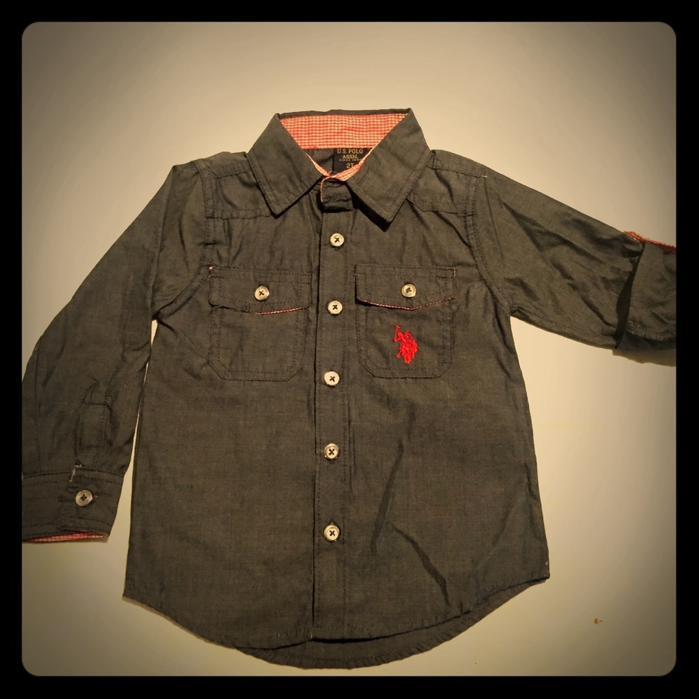 U.S polo assn long sleeve cotton shirt 2T